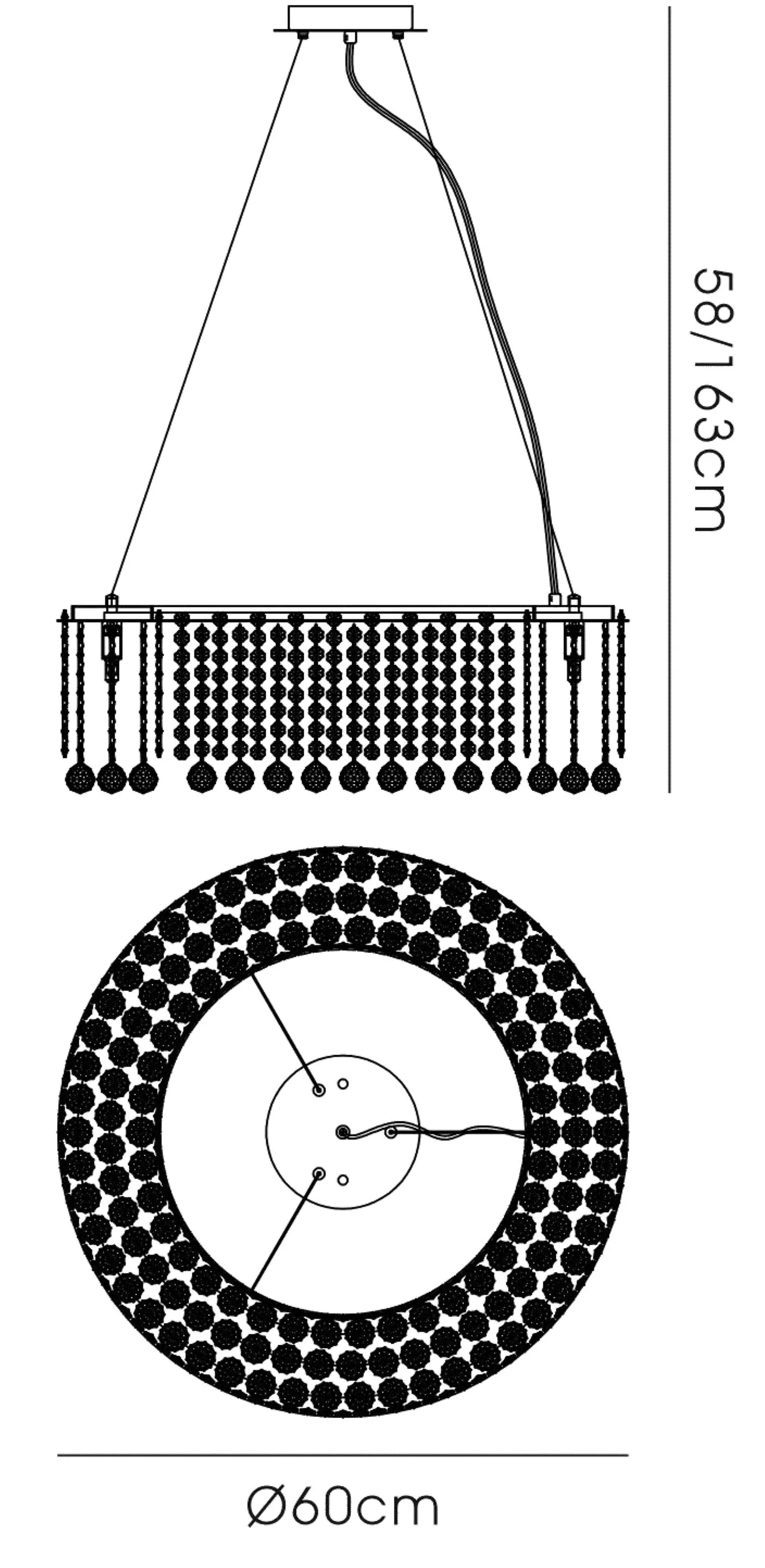 Empire Crystal Ceiling Lights Diyas Ringed & Square Crystal Fittings
